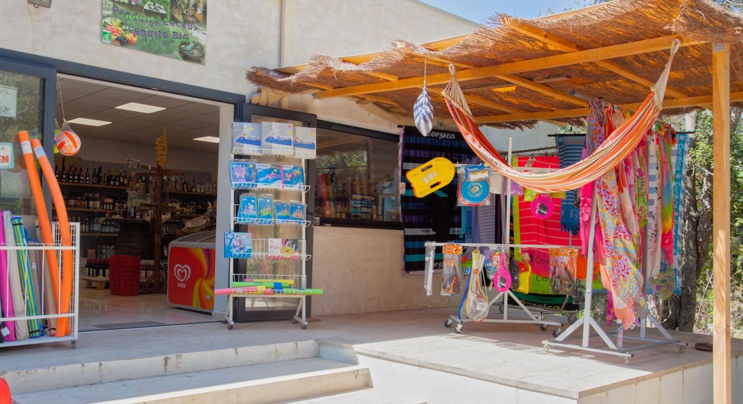 Épicerie - Domaine de Bagheera, camping naturisme haute corse 
