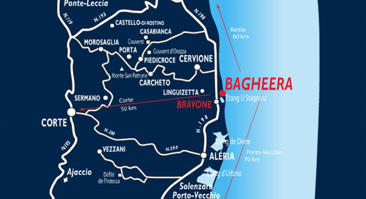Acces Route Camping Naturiste Corse A Bravone Acces Au Camping Et Residence De Tourisme Naturistes Corse Linguizzetta Bagheera Naturisme Corse