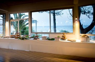Salle de reception belle vue sur la mer Méditerranee - Domaine naturiste de Bagheera