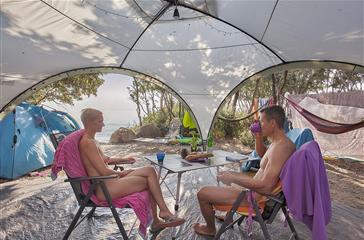 Camping naturiste bord de mer naturiste 4 Etoiles Corse, Linguizzetta - Domaine de Bagheera